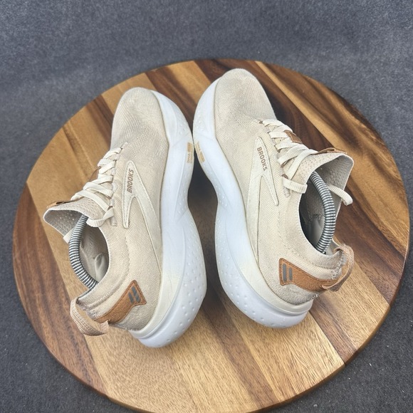 Brooks Glycerin StealthFit 21 Shoes Womens Size 7.5 B Beige Sneakers Athletic - Picture 9 of 11